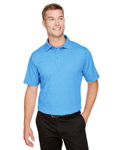 Devon & Jones DG22 - Men's CrownLux Performance Address Mélange Polo Ocean Blue Heather