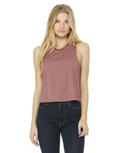 Bella+Canvas 6682 - Ladies Racerback Cropped Tank Heather Mauve