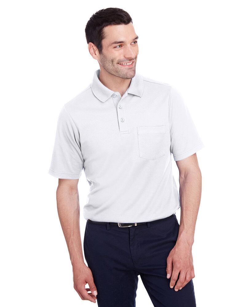 Devon & Jones DG20P - Men's CrownLux Performance Plaited Polo with Pocket