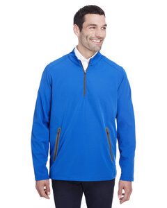 North End NE401 - Men's Quest Stretch Quarter-Zip Olym Blu/Crbn