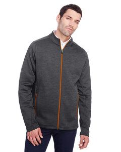 North End NE712 - Men's Flux 2.0 Full-Zip Jacket Blk Hth/Or Soda