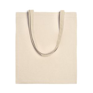 EgotierPro BO7601 - HILL Tote bag made of cotton fabric in natural colour Beige