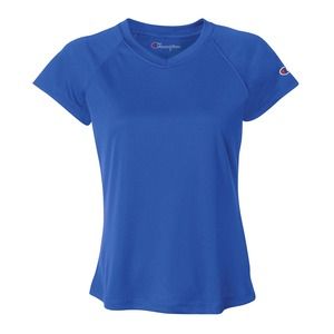 Champion CW23 - Ladies' Double Dry® V-Neck Performance T-Shirt Royal blue