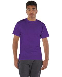 Champion T425 - Short Sleeve Tagless T-Shirt Purple