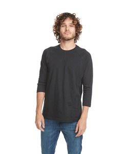 Next Level 6251 - Adult CVC 3/4 Raglan Black/Black