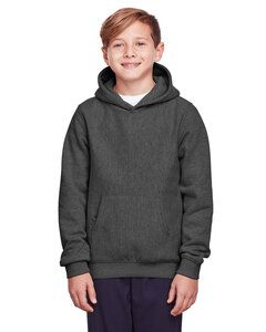 Team 365 TT96Y - Youth Zone HydroSport Heavyweight Pullover Hooded Sweatshirt Dark Grey Heather