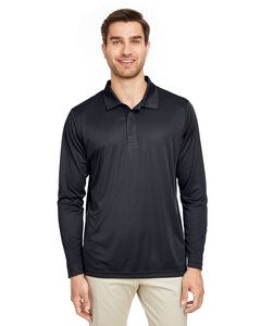 Team 365 TT51L - Men's Zone Performance Long Sleeve Polo Black