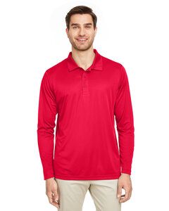 Team 365 TT51L - Men's Zone Performance Long Sleeve Polo Sport Red