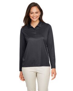 Team 365 TT51LW - Ladies Zone Performance Long Sleeve Polo Black