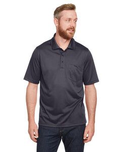 Harriton M348P - Men's Advantage Snag Protection Plus IL Pocket Polo Dark Charcoal