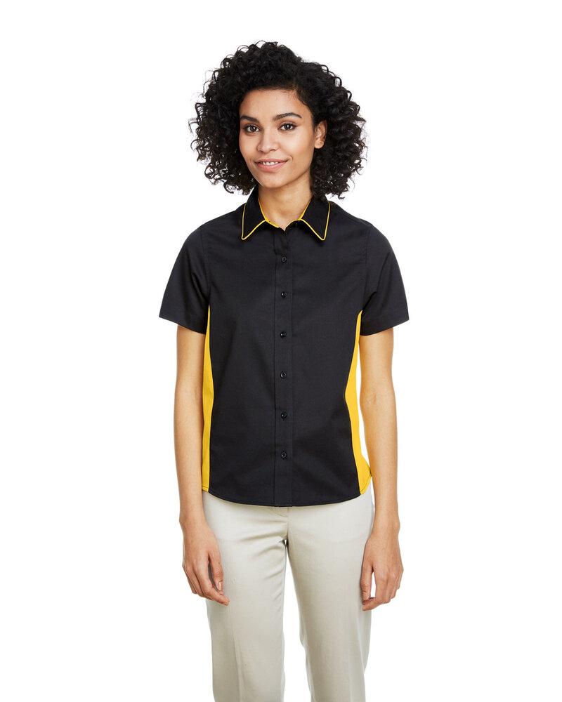 Harriton M586W - Ladies Flash IL Colorblock Short Sleeve Shirt