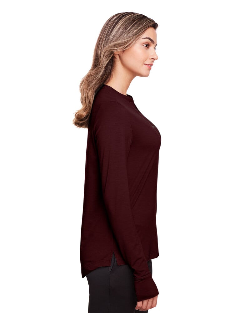 North End NE400W - Ladies Jaq Snap-Up Stretch Performance Pullover