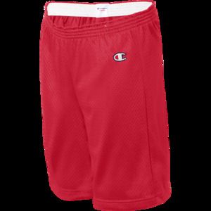 Champion 8212BY - Youth Mesh Short - 7" Red