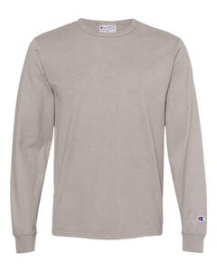 Champion CD200 - Adult Garment Dyed Long Sleeve Tee Concrete