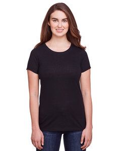 Threadfast 202A - Ladies Triblend Short-Sleeve T-Shirt Solid Black Triblend