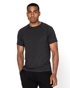 Threadfast 382R - Unisex Impact Raglan T-Shirt Black Heather