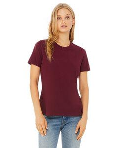 Bella+Canvas B6400 - Missy's Relaxed Jersey Short-Sleeve T-Shirt Maroon