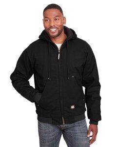 Berne HJ375 - Men's Highland Washed Cotton Duck Hooded Jacket Black