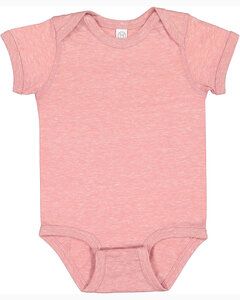 Rabbit Skins 4491 - Infant Harborside Melange Jersey Bodysuit Mauvelous Mlange