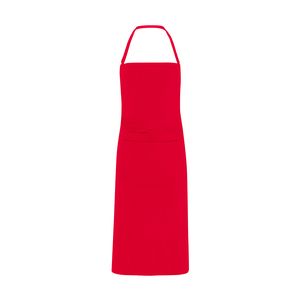 EgotierPro DE9129 - DUCASSE Long apron with double front pocket and matching tie-straps