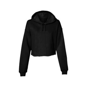 Radsow Apparel KS502 - Ultra Soft Hooded Crop Top  Black