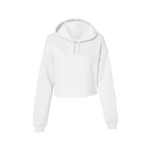 Radsow Apparel KS502 - Ultra Soft Hooded Crop Top  White