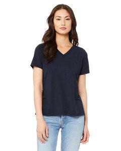 Bella+Canvas 6415 - Ladies Relaxed Triblend V-Neck T-Shirt Solid Nvy Trblnd
