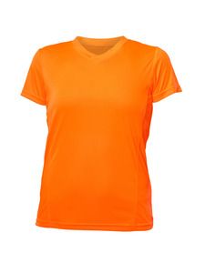 Blank Activewear L720 - Womens Short Sleeve V-Neck T-shirt, 100% Polyester Interlock, Dry Fit