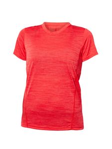 Blank Activewear L845 - Women's Short Sleeve V-Neck T-shirt, 100% Polyester Mix Jersey, Knit, Dry Fit Mix Red