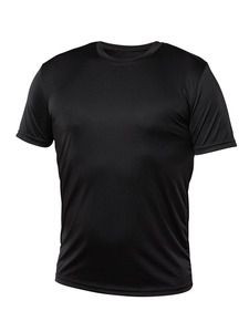 Blank Activewear M720 - Men's T-Shirt Short Sleeve, 100% Polyester Interlock, Dry Fit Black