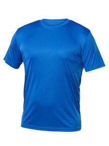 Blank Activewear M720 - Men's T-Shirt Short Sleeve, 100% Polyester Interlock, Dry Fit Royal Blue