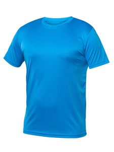 Blank Activewear M720 - Men's T-Shirt Short Sleeve, 100% Polyester Interlock, Dry Fit Blue Surf