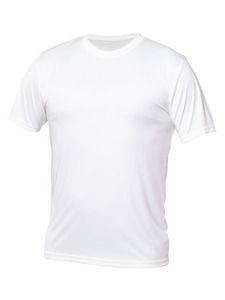 Blank Activewear M720 - Men's T-Shirt Short Sleeve, 100% Polyester Interlock, Dry Fit White