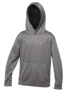 Blank Activewear Y475 - Youth Hoodie, Knit, 100% Polyester PK Fleece Mix Grey
