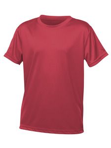 Blank Activewear Y720 - Youth T-shirt Short Sleeve, 100% Polyester Interlock, Dry Fit Maroon