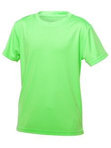 Blank Activewear Y720 - Youth T-shirt Short Sleeve, 100% Polyester Interlock, Dry Fit Safety Green