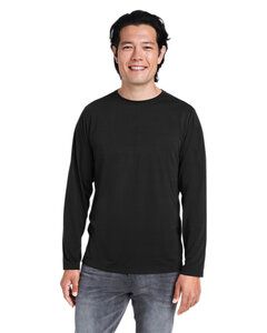 Core 365 CE111L - Adult Fusion ChromaSoft Performance Long-Sleeve T-Shirt Black