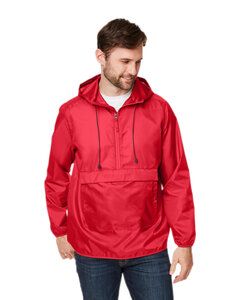 Team 365 TT77 - Adult Zone Protect Packable Anorak Sport Red