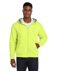 Harriton M711T - Men's Tall ClimaBloc Lined Heavyweight Hooded Sweatshirt Safety Yellow