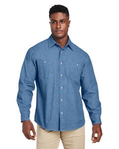 Harriton M540 - Men's Denim Shirt-Jacket Light Denim