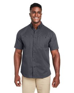 Harriton M585 - Men's Advantage IL Short-Sleeve Work Shirt Dark Charcoal