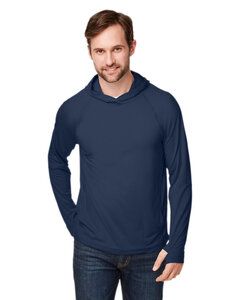 North End NE105 - Unisex JAQ Stretch Performance Hooded T-Shirt Classic Navy