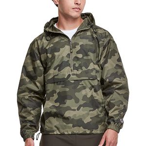 CHAMPION CO200C - Adult Packable Anorak Camo Jacket OLIVE GREEN CAMO