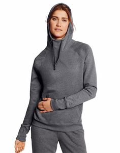 CHAMPION W0934 - Women`s Fleece Pullover Hood Granite Heather