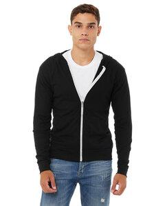 Bella B3939 - Unisex Triblend Light Hoodie Black Triblend