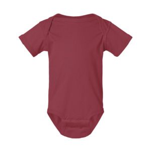 Rabbit Skins 4424 - Fine Jersey Infant Lap Shoulder Creeper  Cardinal Blkout