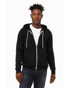 Bella+Canvas 3739 - Unisex Full-Zip Hooded Sweatshirt Black Heather