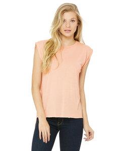 Bella+Canvas 8804 - Ladies Flowy Muscle T-Shirt with Rolled Cuff