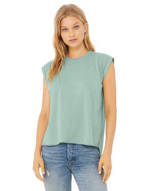 Bella+Canvas 8804 - Ladies Flowy Muscle T-Shirt with Rolled Cuff