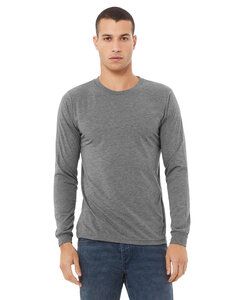 Bella+Canvas 3513 - Unisex Triblend Long-Sleeve T-Shirt Grey Triblend